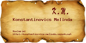 Konstantinovics Melinda névjegykártya