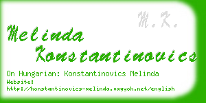 melinda konstantinovics business card